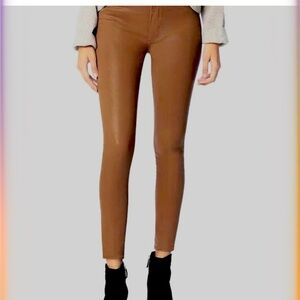 Joe's Jeans The Charlie High Rise Coated Ankle Skinny Jeans in brown size 34